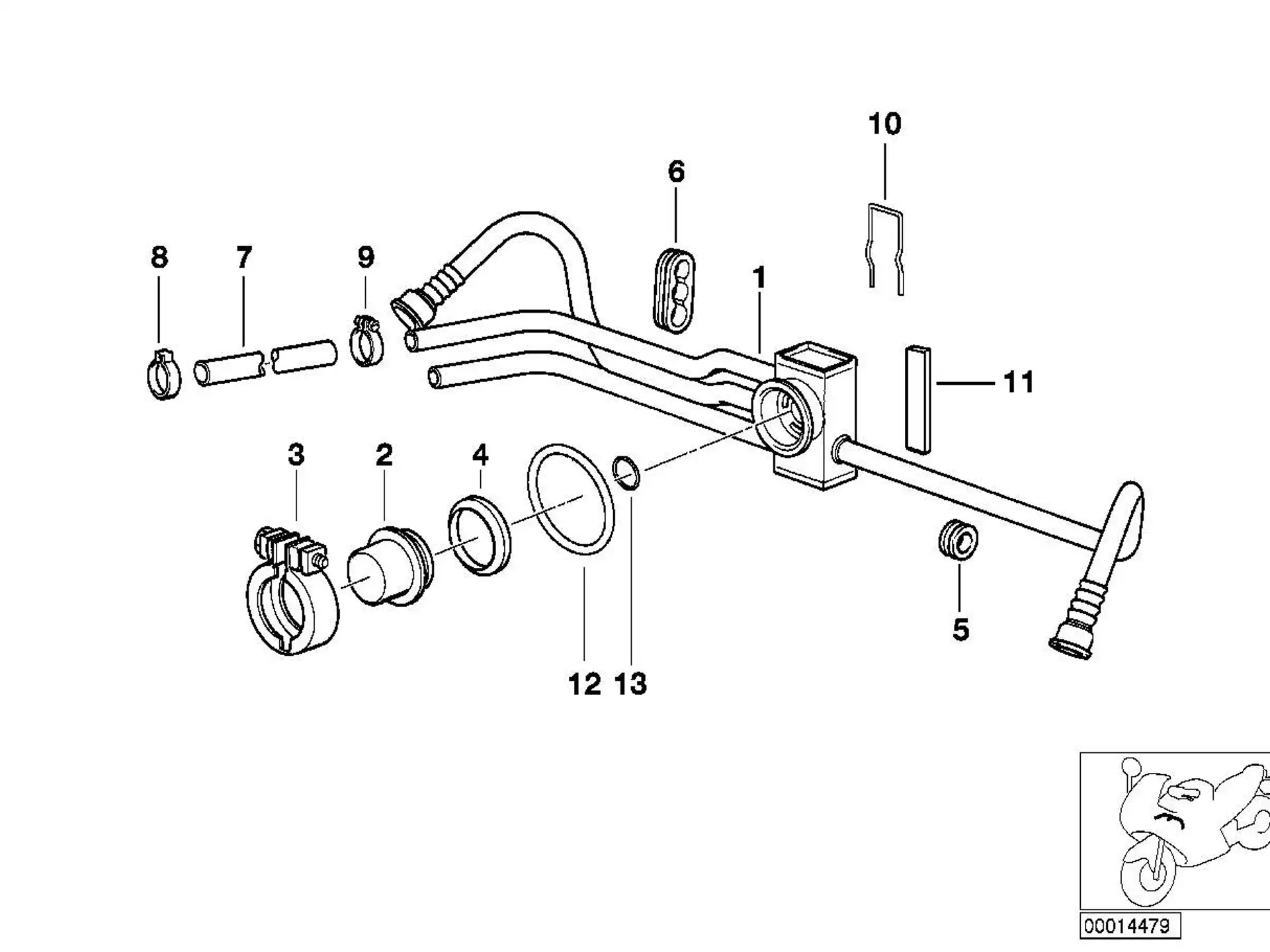 BMW O-Ring A61 A73 K21 K22 K23 K25 K25H K26 K27 K28 K30 K32 K33 K41 R21 R21A R22 R28 13531465193