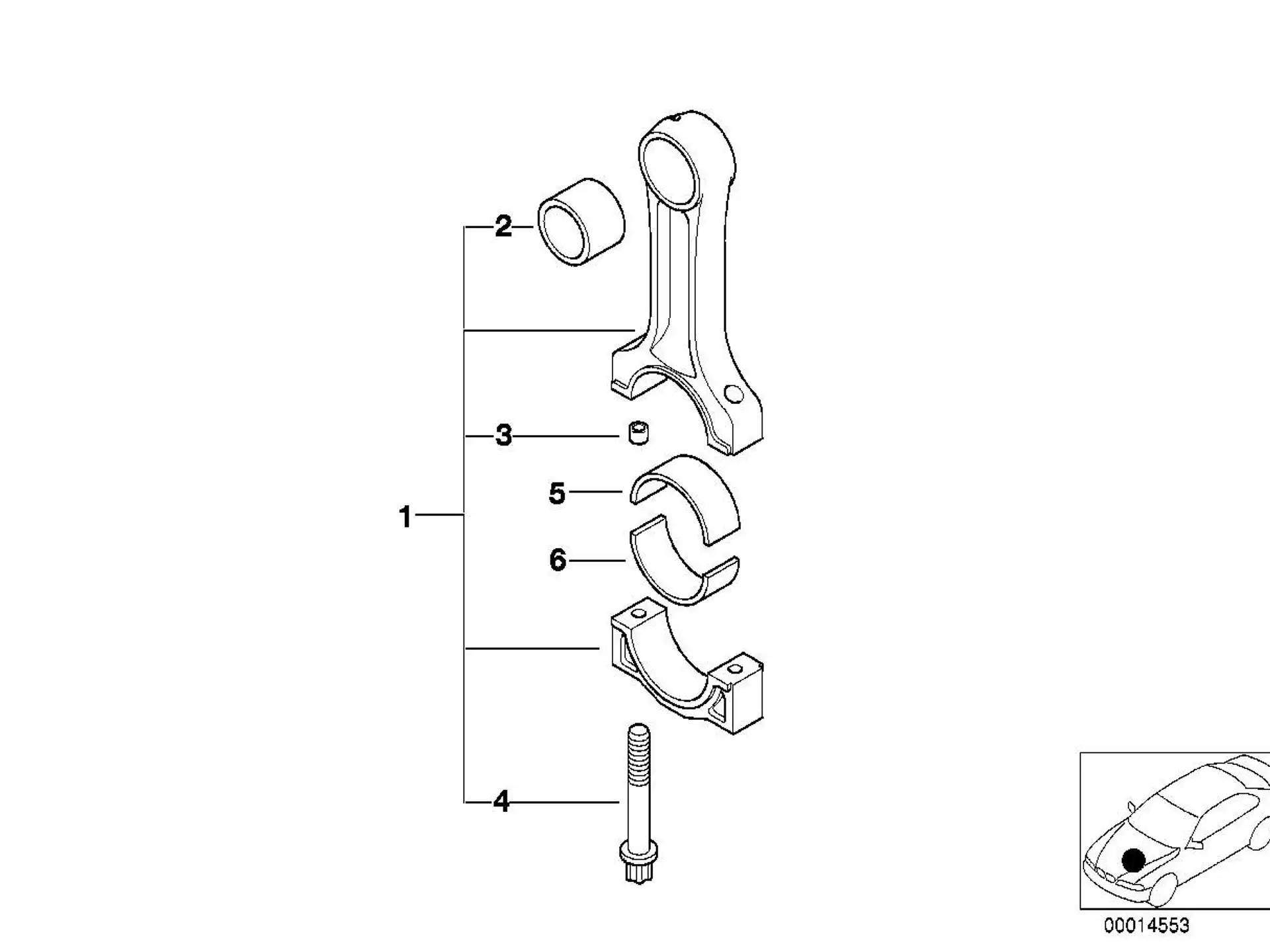 BMW Satz Pleuelstange E46 E53 E60 E61 E63 E64 E65 E66 E70 E71 E83 E90 E91 E92 E93 11247798368