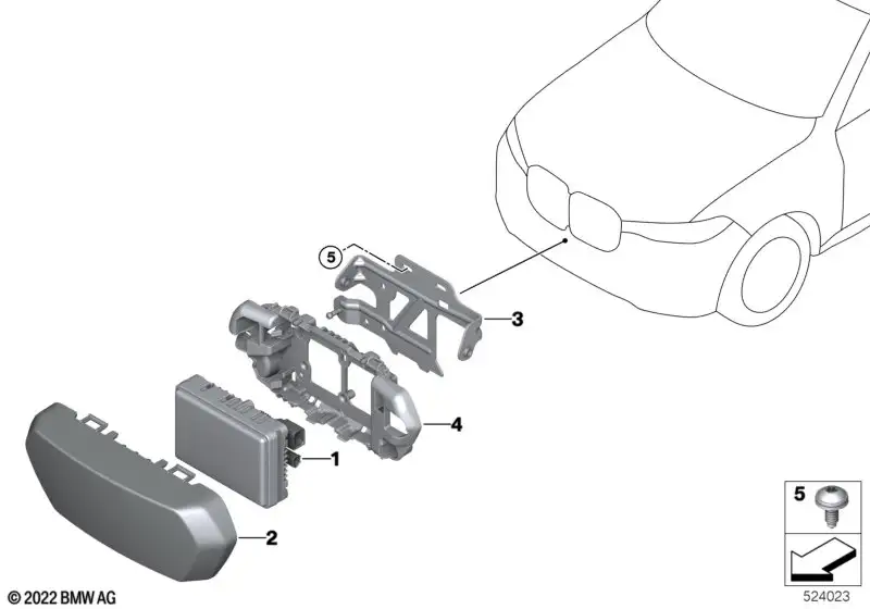 BMW Halter Frontradarsensor 66315A25091 - Bildposition 03