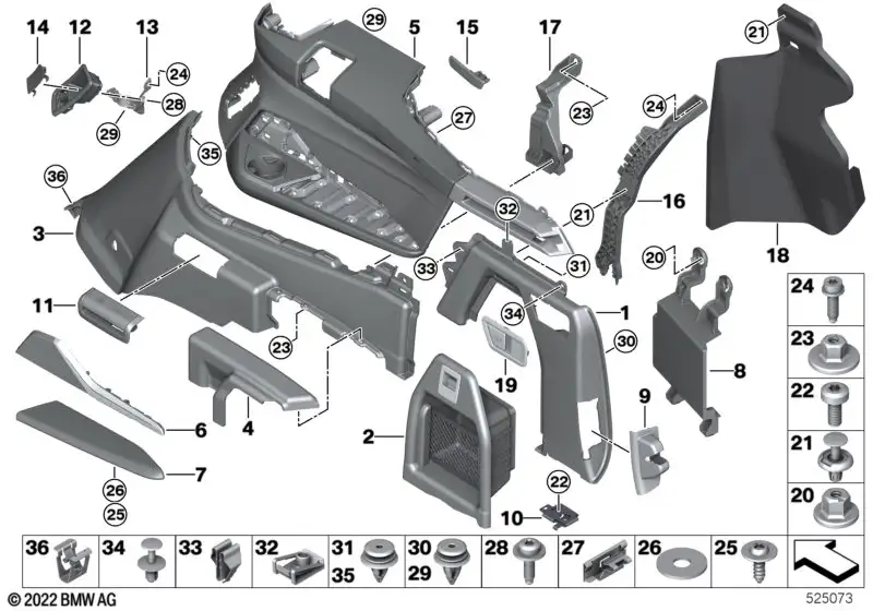 BMW Armauflage Leder hinten rechts 51477950324 - Bildposition 07