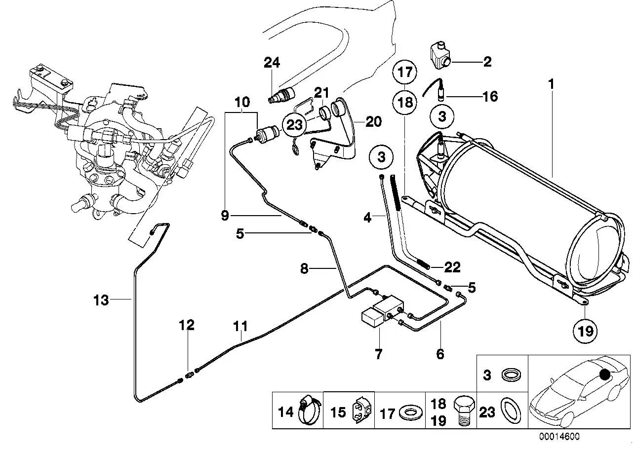 BMW Sechskantschraube E34 E36 E38 E39 72111970620 - Z3 E36, 5er E