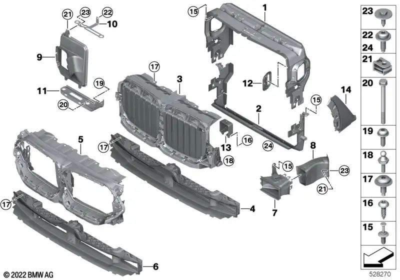 BMW Luftklappen oben 51745A29C31 - Bildposition 03