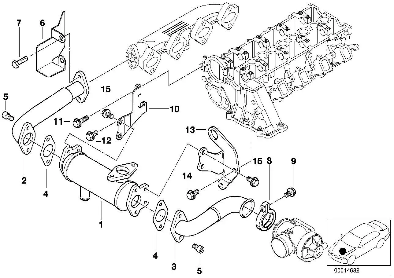 BMW Rohrleitung E39 E46 11712247881 - 3er E46, 5er E39