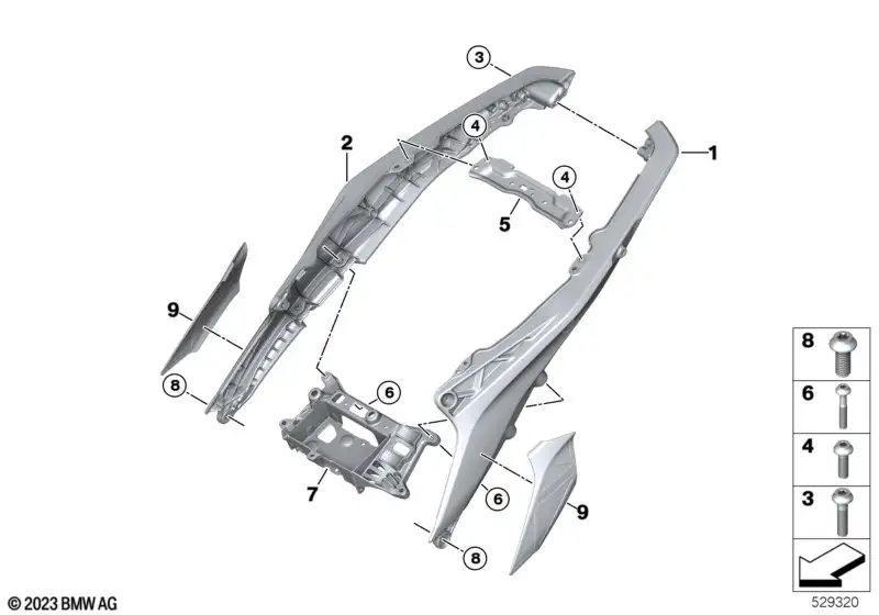 BMW Heckrahmen rechts 46717107624 - Bildposition 02