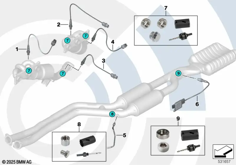 BMW Einschweißhülse NOx Sensor 18305A93329 - Bildposition 09