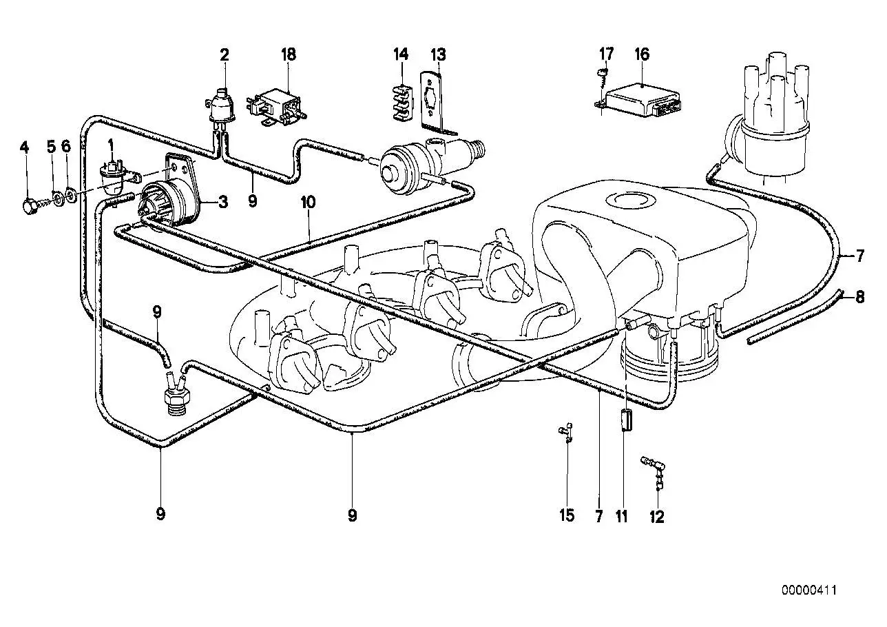 BMW Elektro-Ventil E28 E30 E34 11741277974