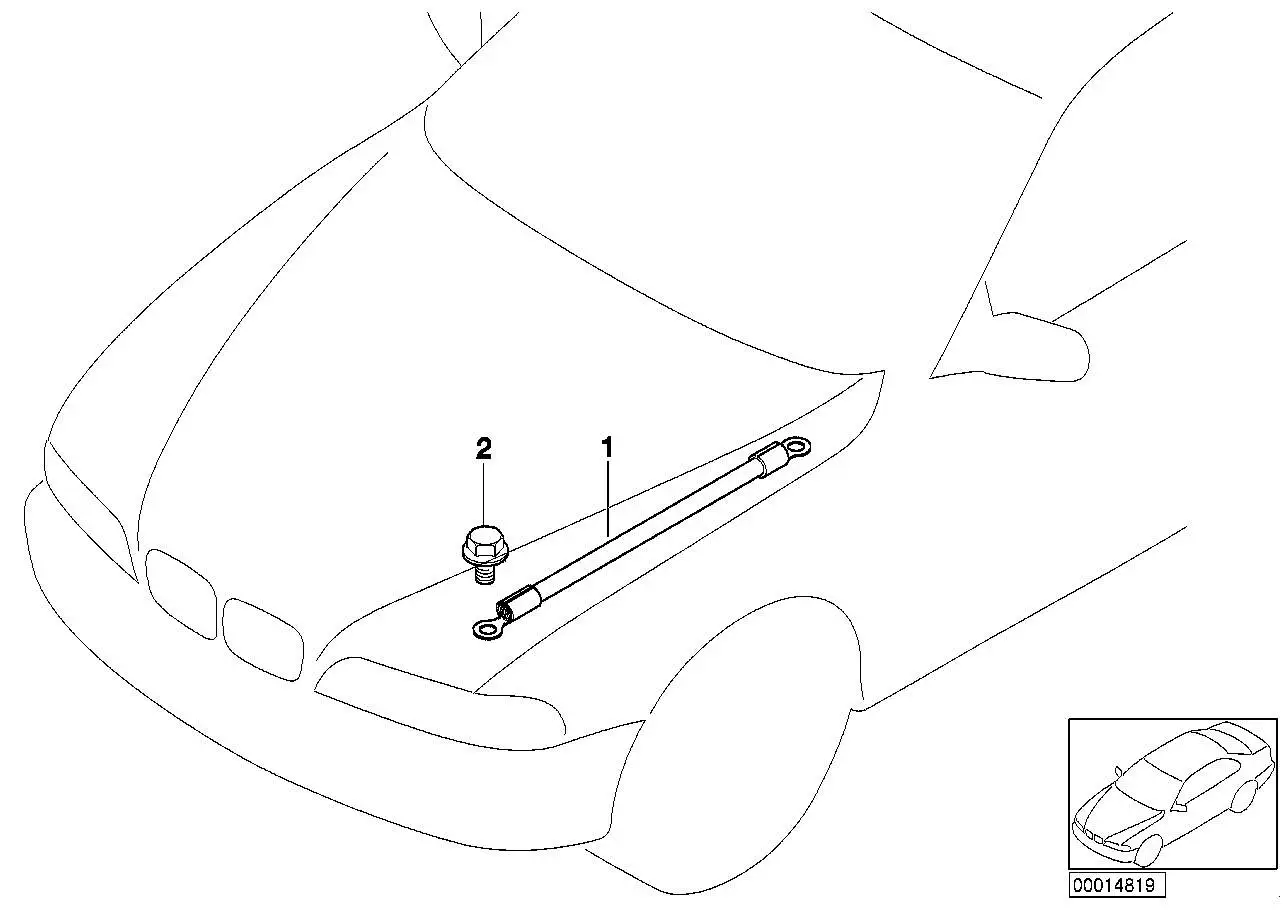BMW Masseband für Frontklappe E46 E85 E86 65311437881