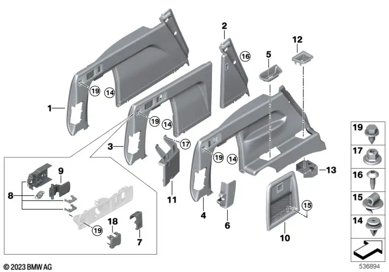 BMW Blende Schliessbügel rechts 51477479952 - Bildposition 06