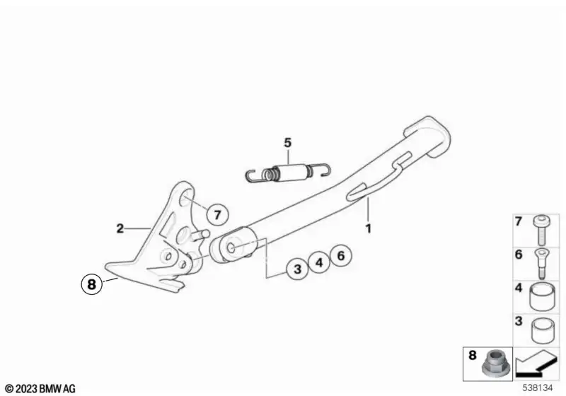 BMW Seitenstütze 46535B67961 - Bildposition 01