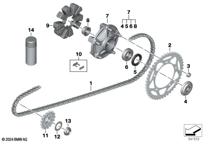 BMW Kettenradträger 33817108633