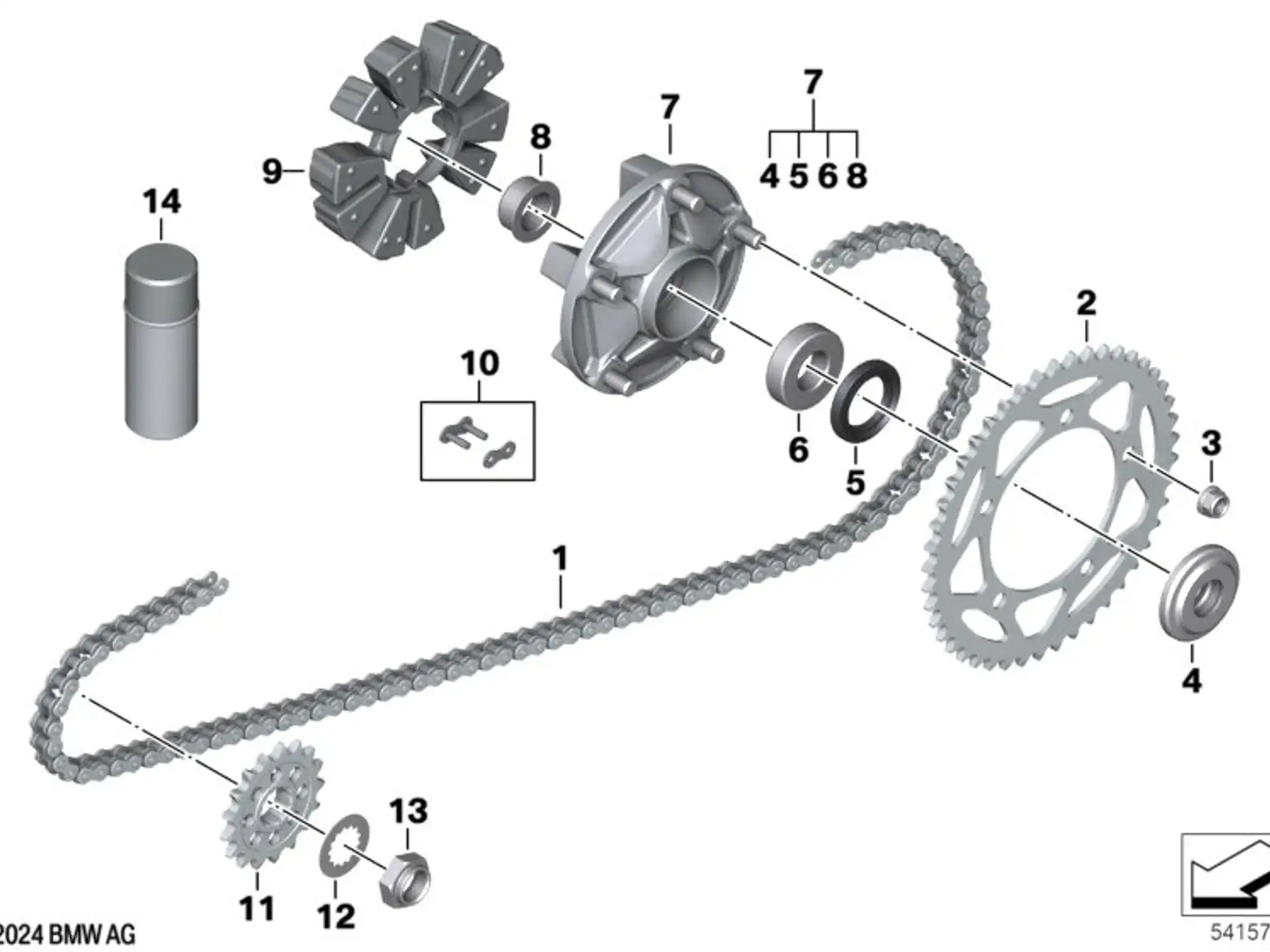 BMW Kettenradträger 33817108633