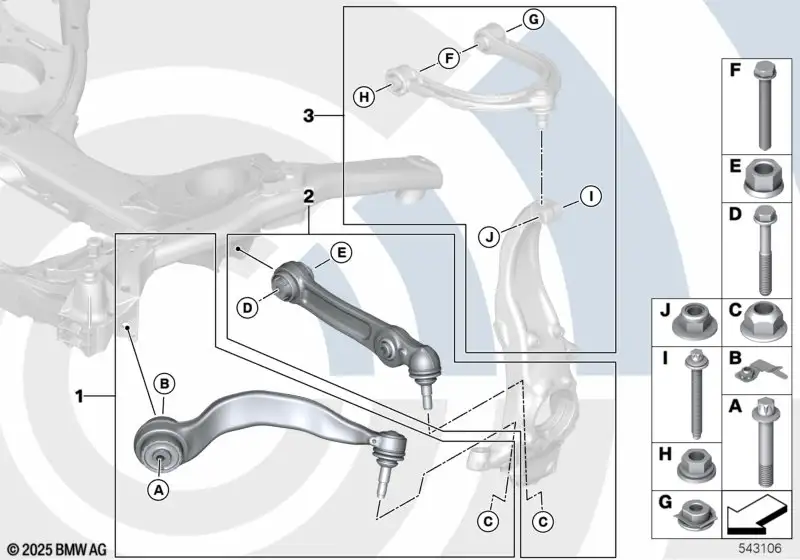 BMW Anbausatz Querlenker oben 31108878965 - Bildposition 03
