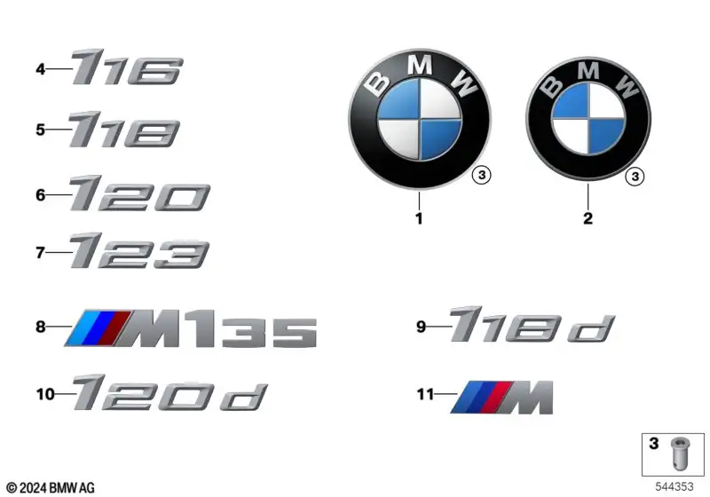 BMW Schriftzug 51145A4E6D1 - Bildposition 06