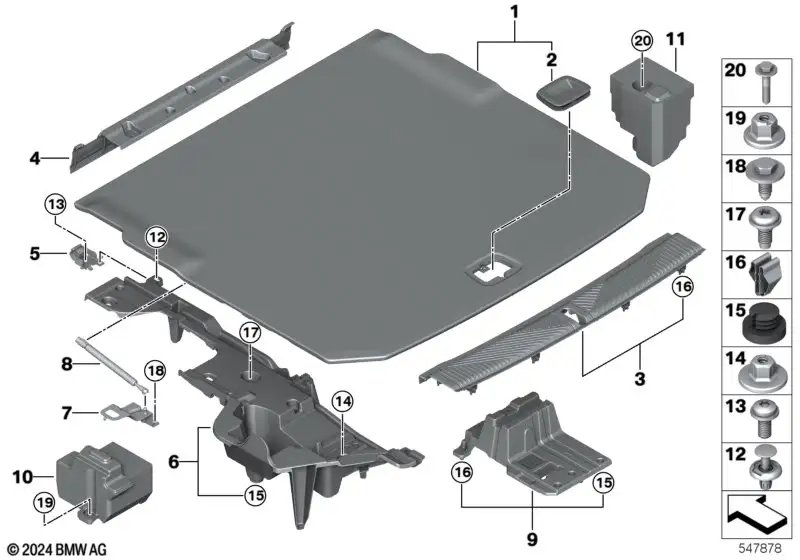 BMW Verkleidung Gepäckraumboden 51475B427E3 - Bildposition 01