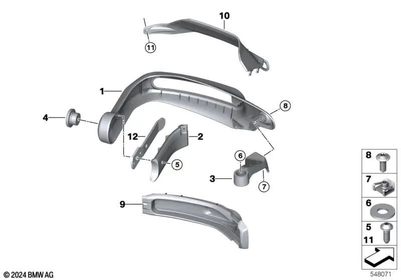 BMW Erweiterung Handschutz rechts 32715A675E8 - Bildposition 10