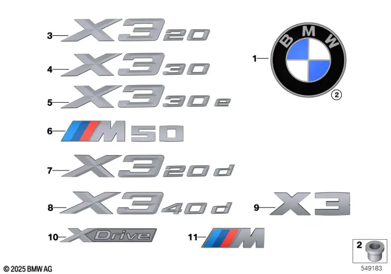 BMW Plakette 51145A6A379 - Bildposition 01