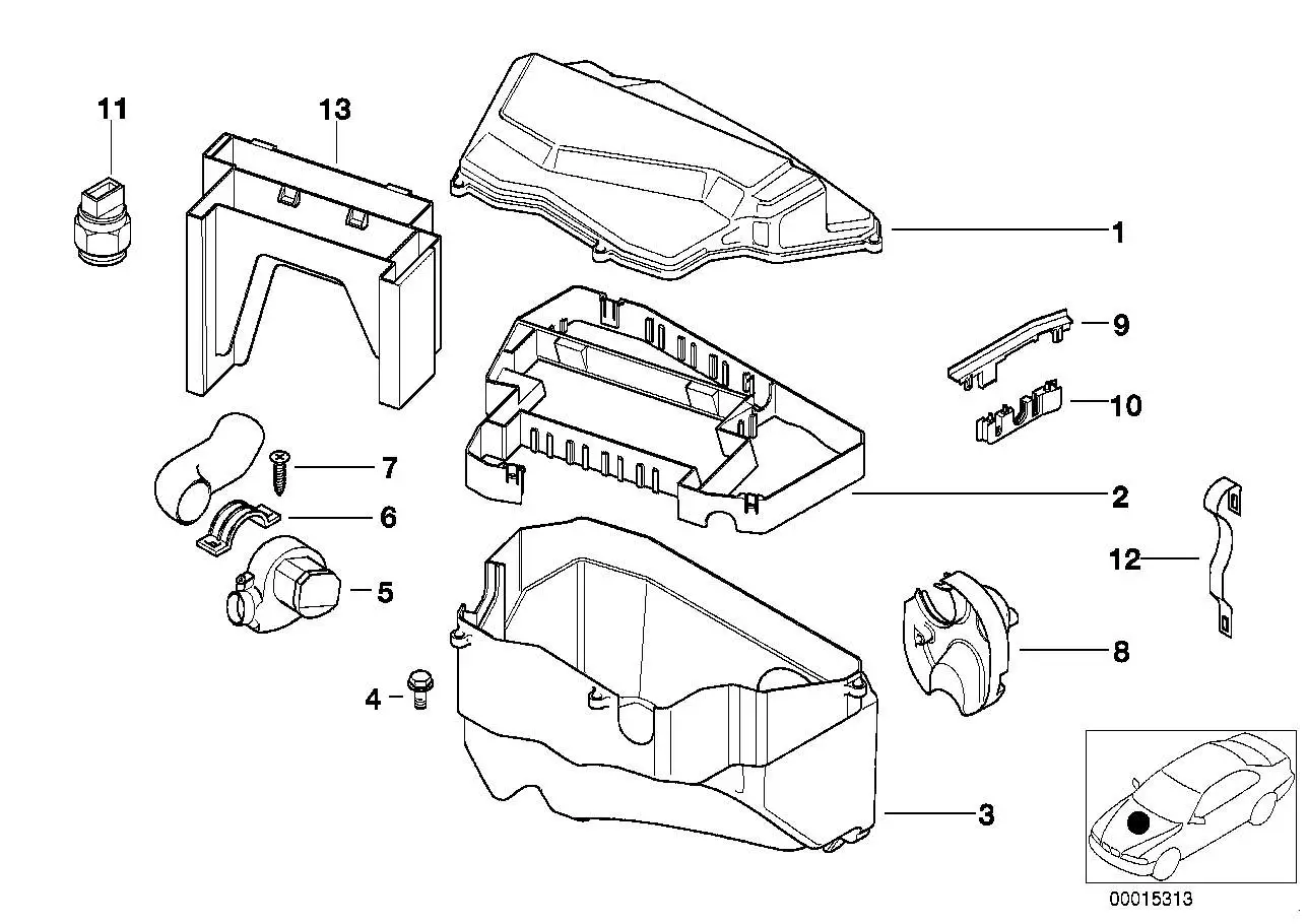 BMW E-Box Lüfter E39 E53 E65 E66 E70 E71 12901438023