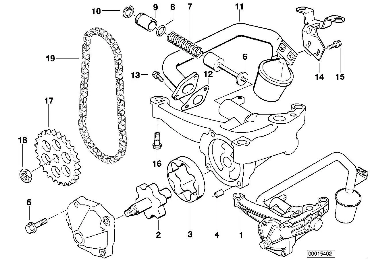 BMW Kette E34 E36 E38 E39 E46 E53 E60 E61 E65 E66 E83 E85 1141757