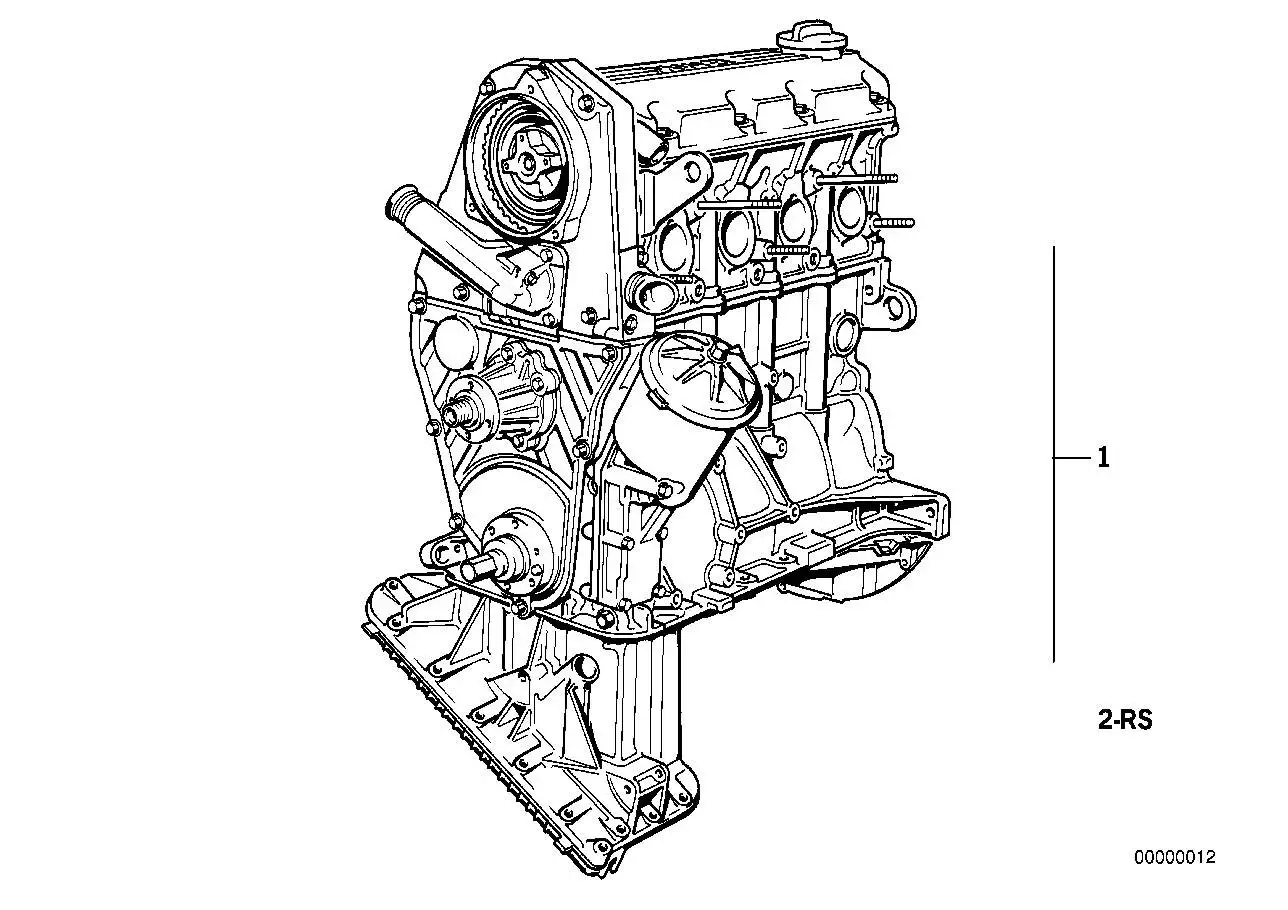 BMW Satz Anbauteile Triebwerk E30 E34 11009059200 - Z1 E30, 5er E