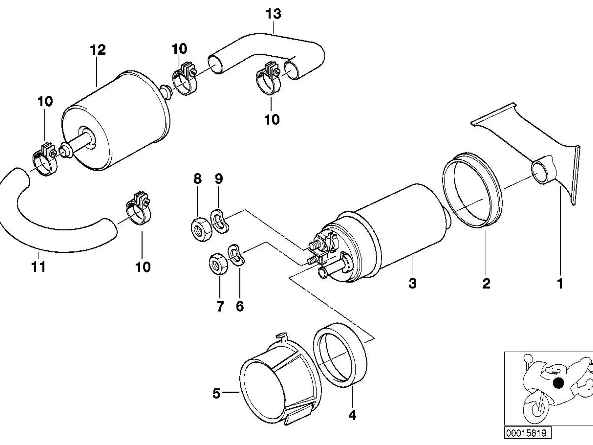 BMW Sechskantmutter R50 R60 R75 R90 A61 E30 E12 E21 E23 E24 E28 E31 E32 E34 E38 E39 K30 R21 R21A R22 R28 07119922028