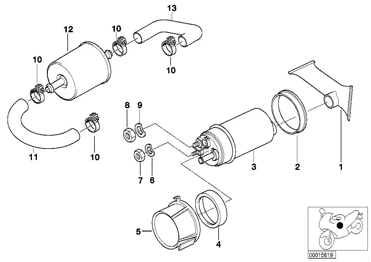 BMW Sechskantmutter R50 R60 R75 R90 A61 E30 E12 E21 E23 E24 E28 E