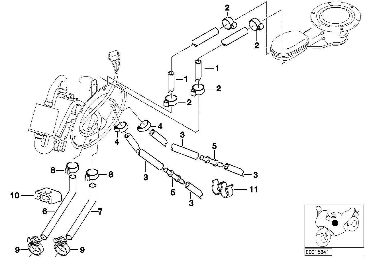 BMW Kraftstoffschlauch Vorlauf 13537687246