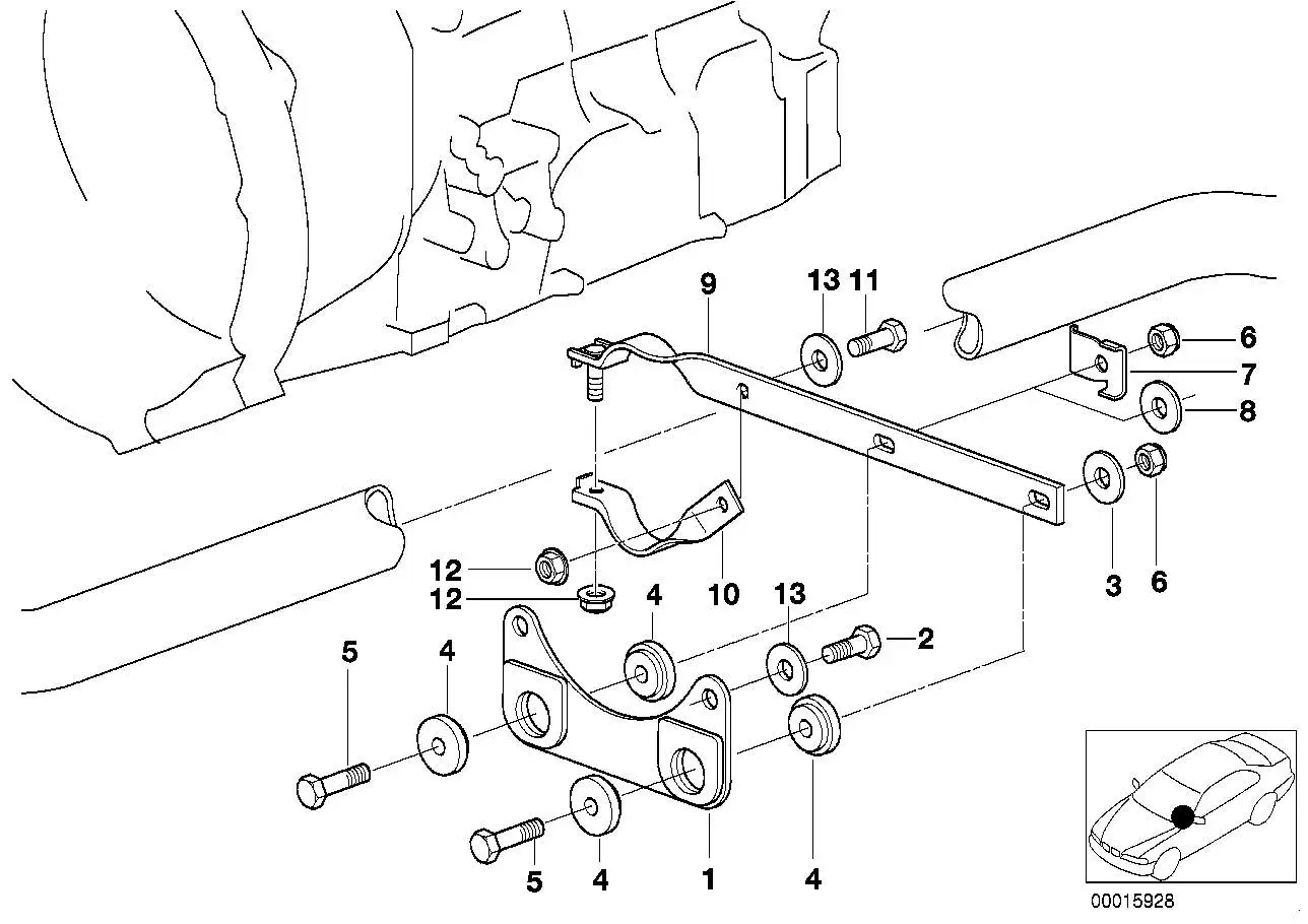 BMW Träger Abgasanlage E36 18301432596 - Z3 E36