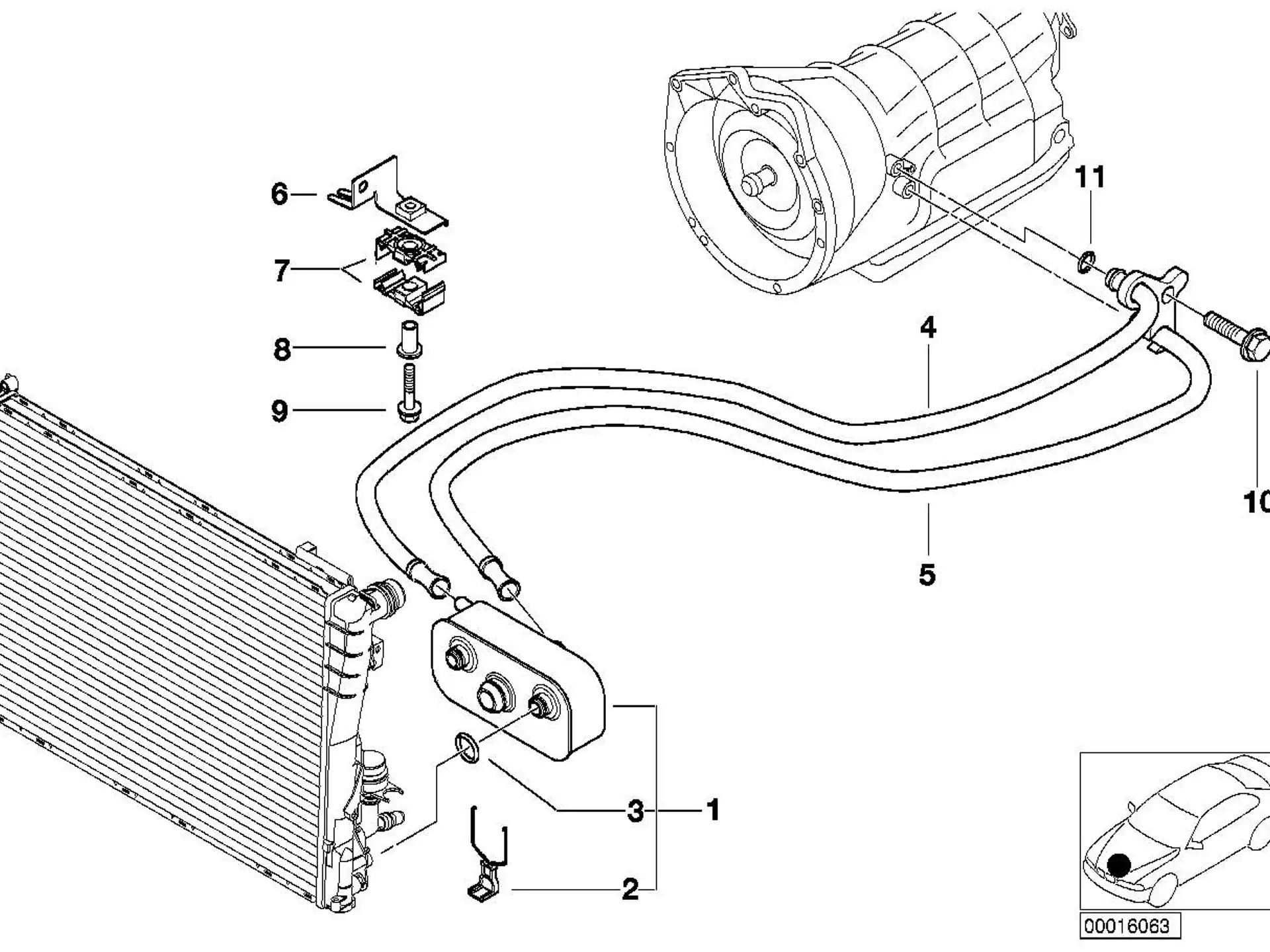 BMW Klammer E46 E53 E83 E85 E86 17221707786