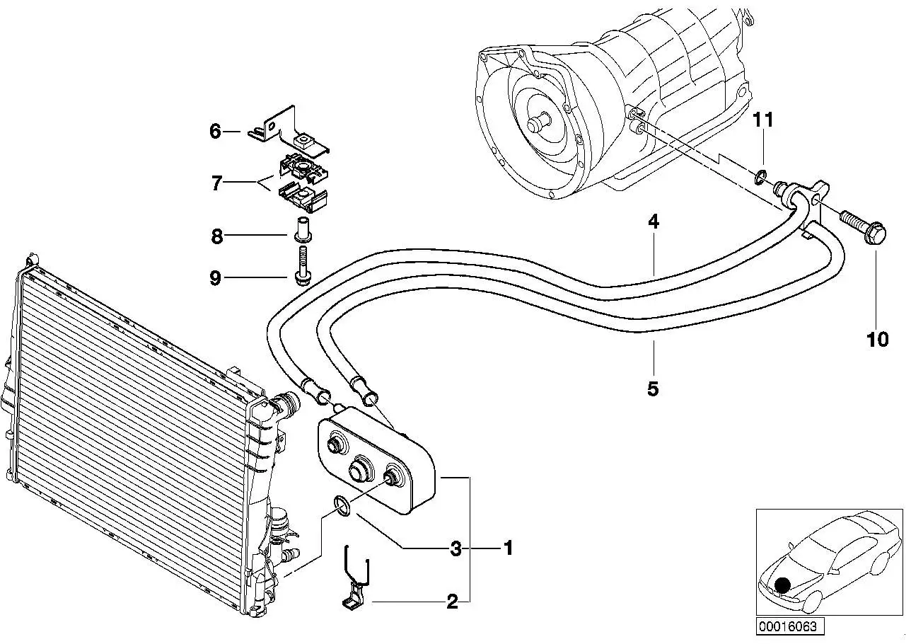 BMW Halter E46 E85 17221705841 - 3er E46, Z4 E85