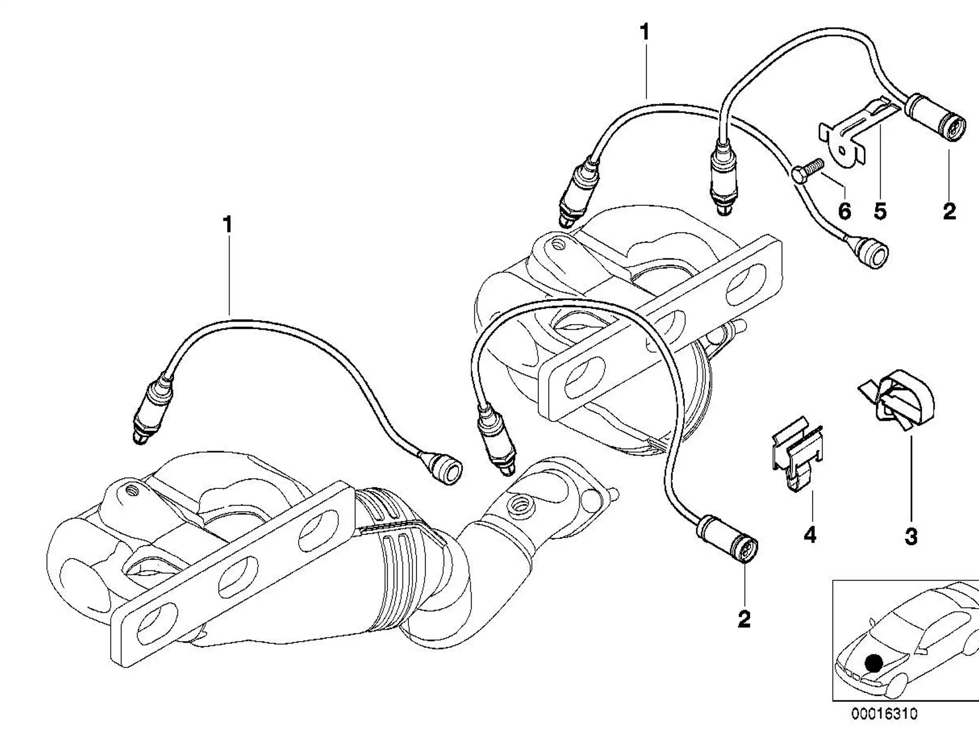 BMW Lambda-Monitorsonde E38 E39 E46 E53 E60 E61 E65 E66 E83 E85 11781433940