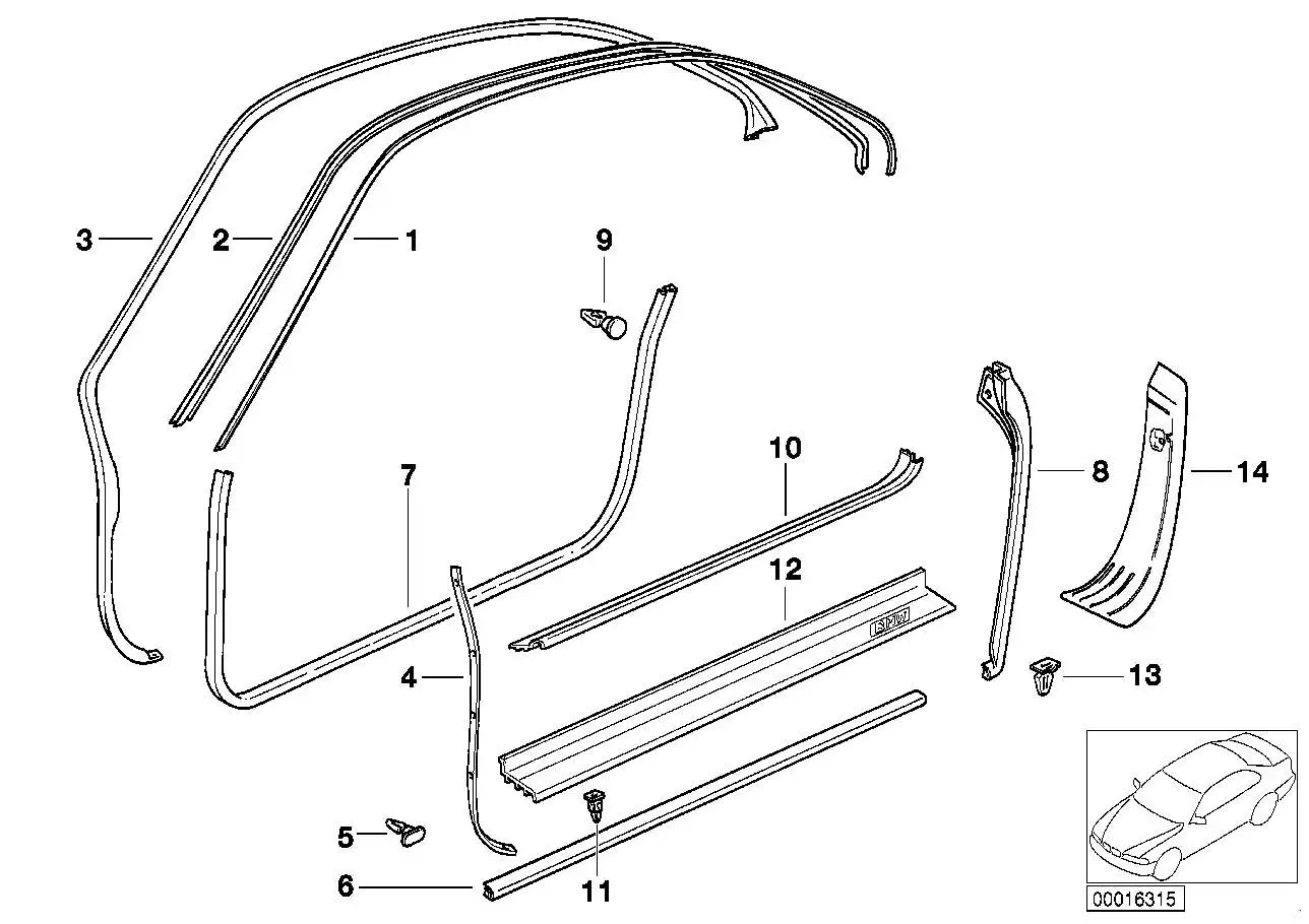 BMW Dichtung E31 51718108379 - Bildposition 06