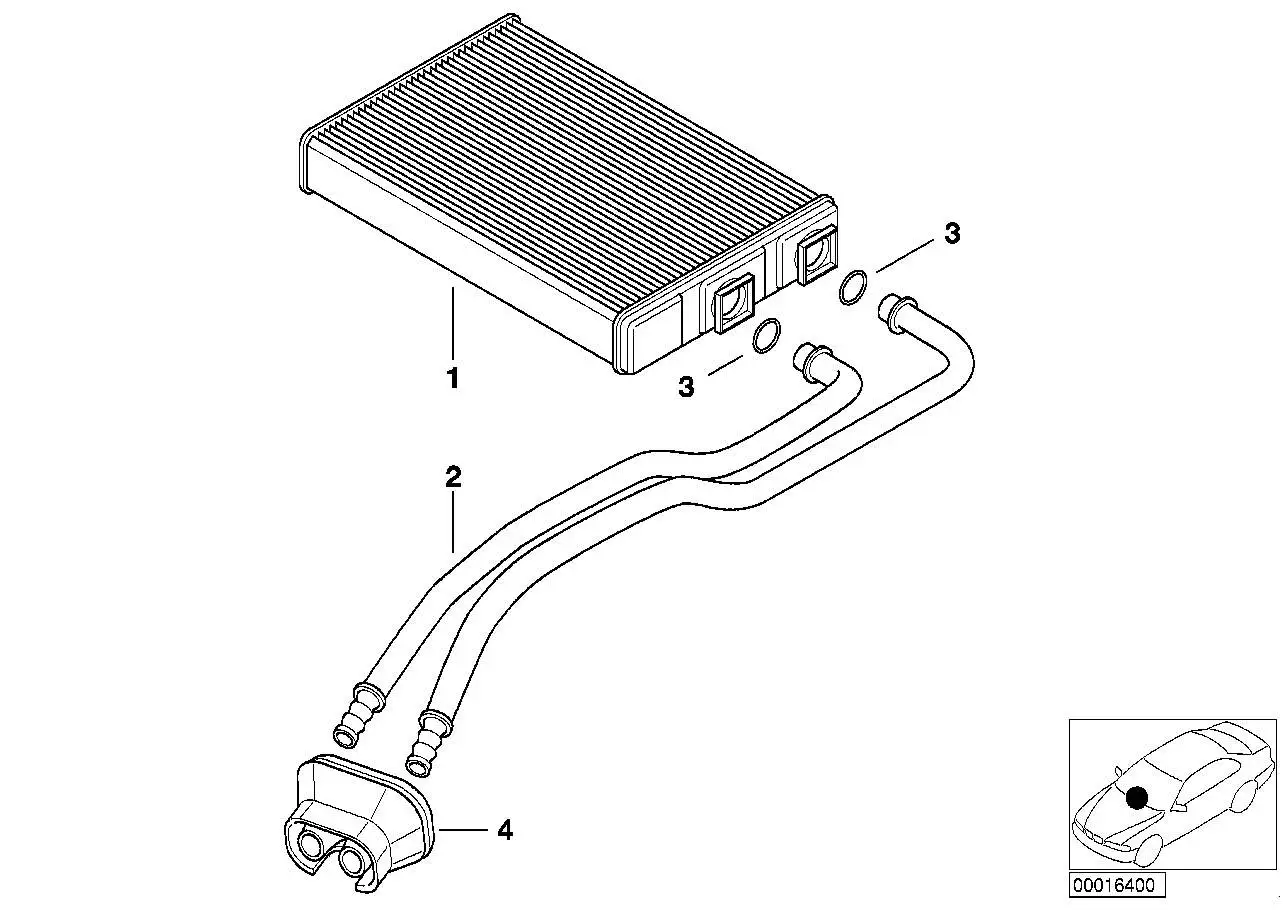 BMW Heizkörper E46 64118372771 - Bildposition 01
