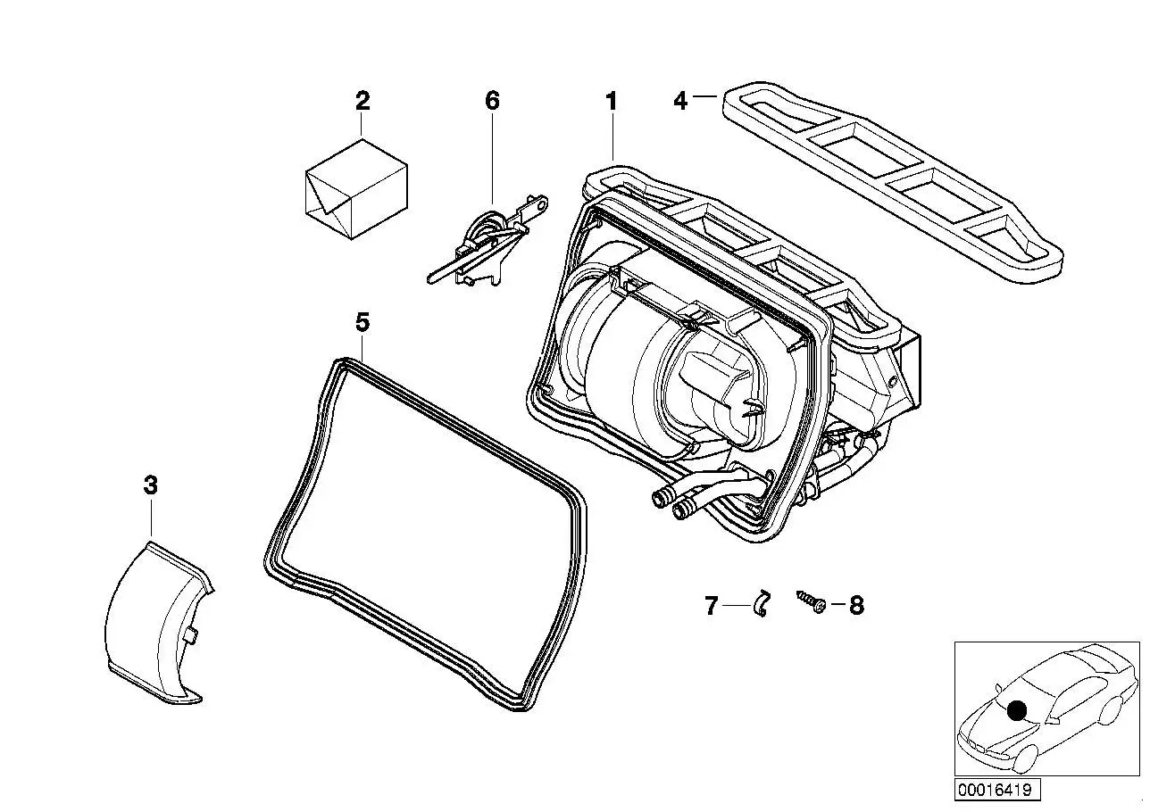 BMW Getriebe Klappenstellung E46 64118372777 - 3er E46