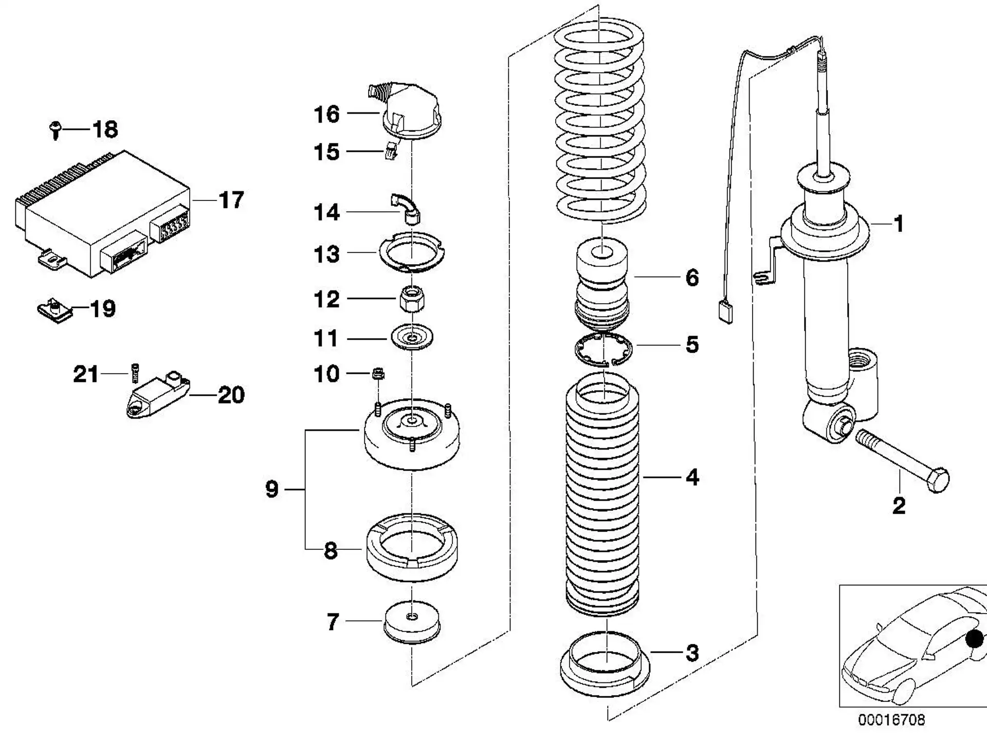 BMW Federunterlage oben E24 E32 E38 33531133048