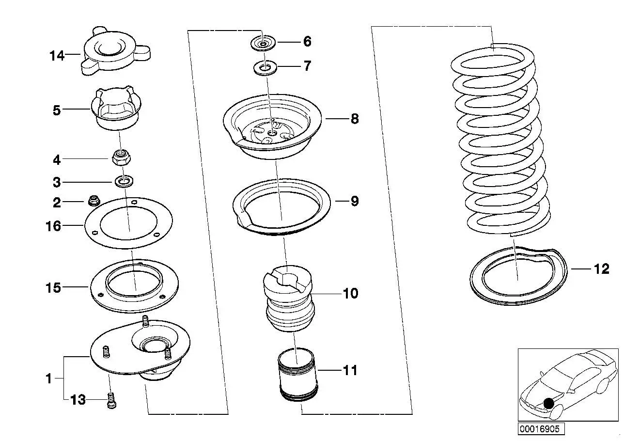 BMW Hutmutter E36 51712268565 - Z3 E36