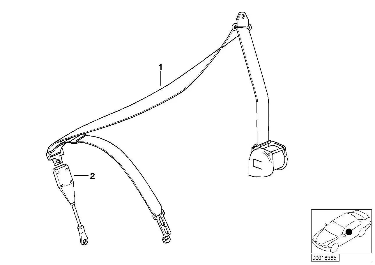 BMW Obergurt vorn links E30 72111972067