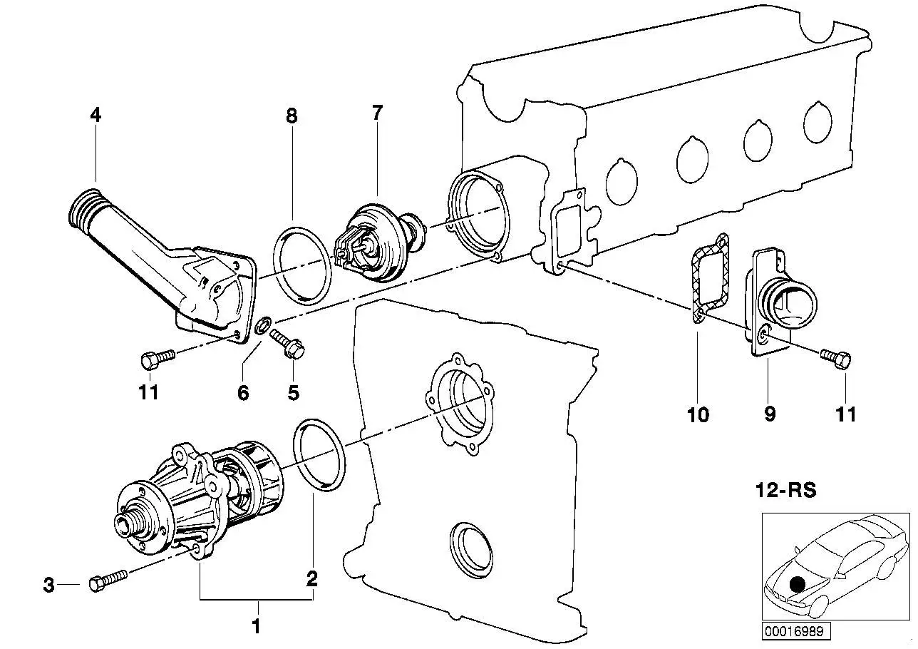 BMW Thermostat E34 E36 E38 E39 11537511083 - Z3 E36, 5er E34, 5er