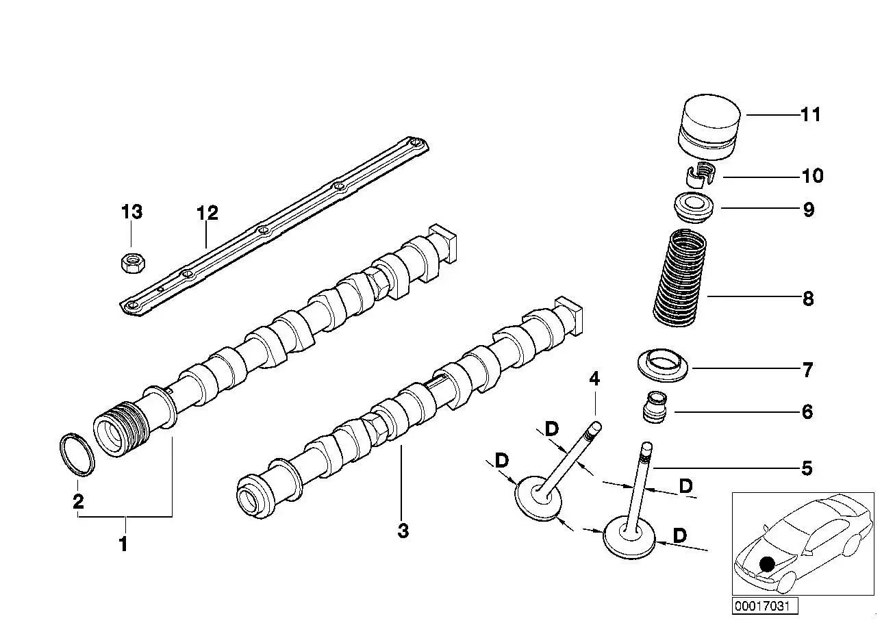 BMW Einlassnockenwelle E38 E39 E53 11311745493