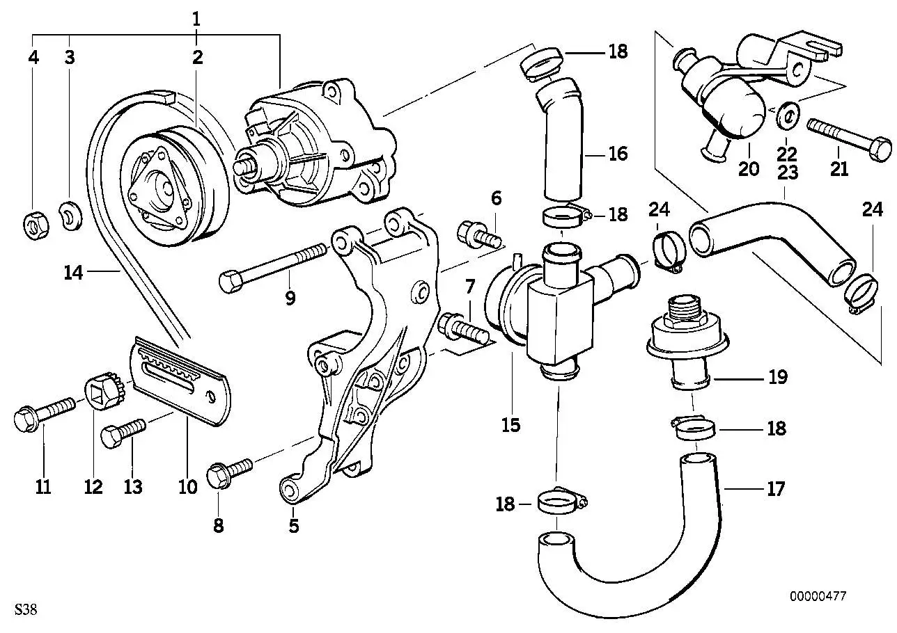 BMW Keilriemen E34 11721312977 - Bildposition 14
