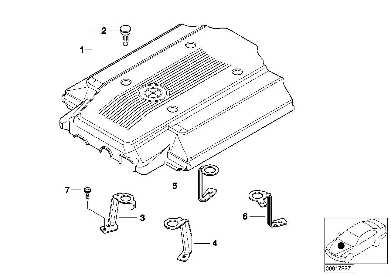 BMW Schallschutzhaube E38 11611435457