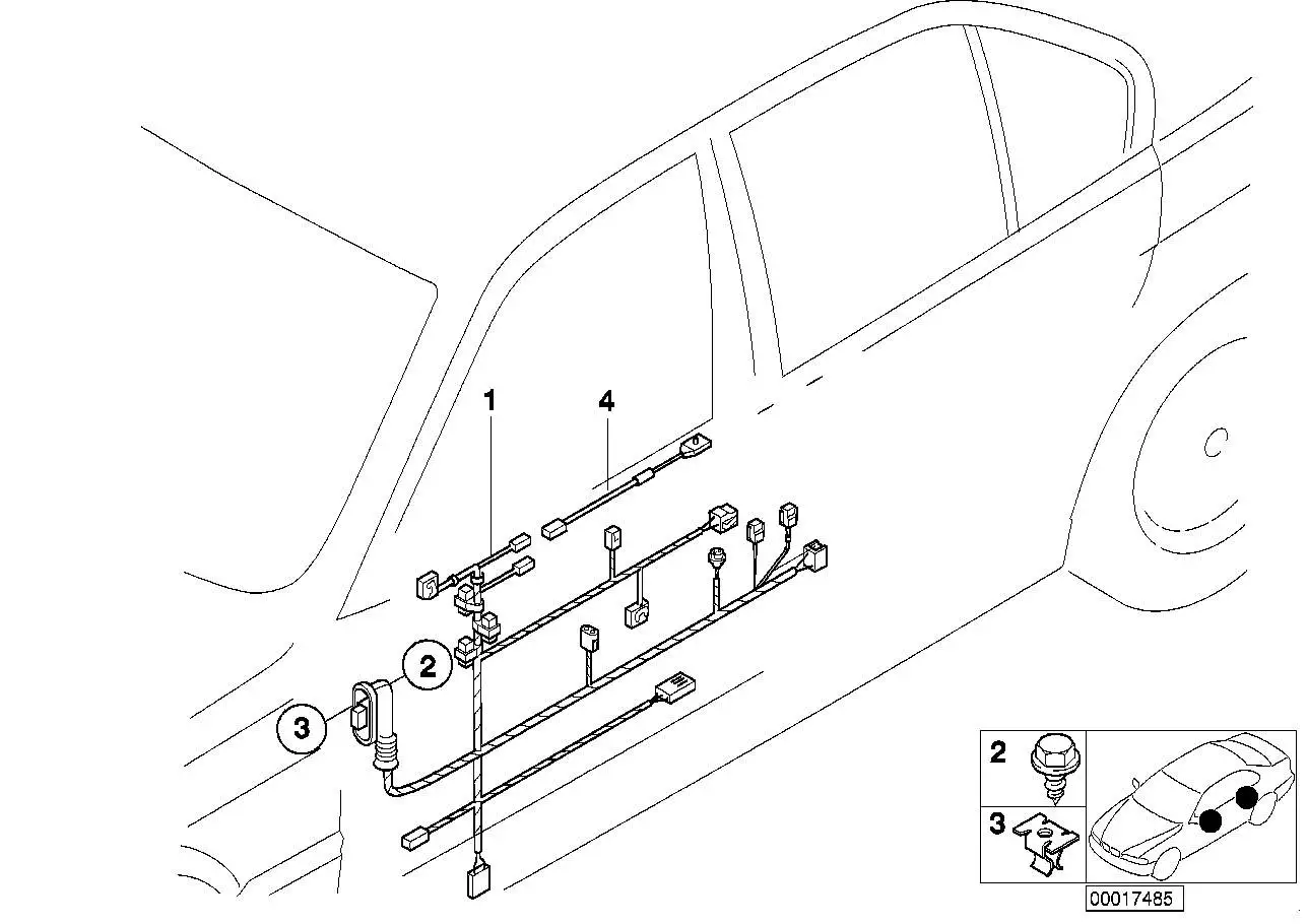 BMW Kabelsatz Fahrerseite E36 61128379077