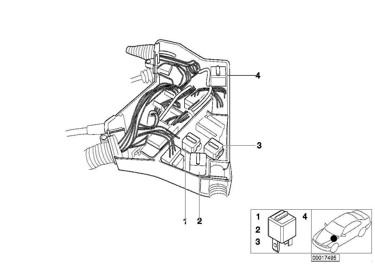 BMW Doppelrelais grünbraun E36 E38 E39 E46 E52 E53 E60 E61 E63 E64 E83 61368384505