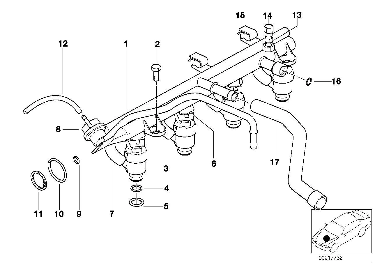 BMW Schlauchkrümmer E34 E36 E46 13531438216