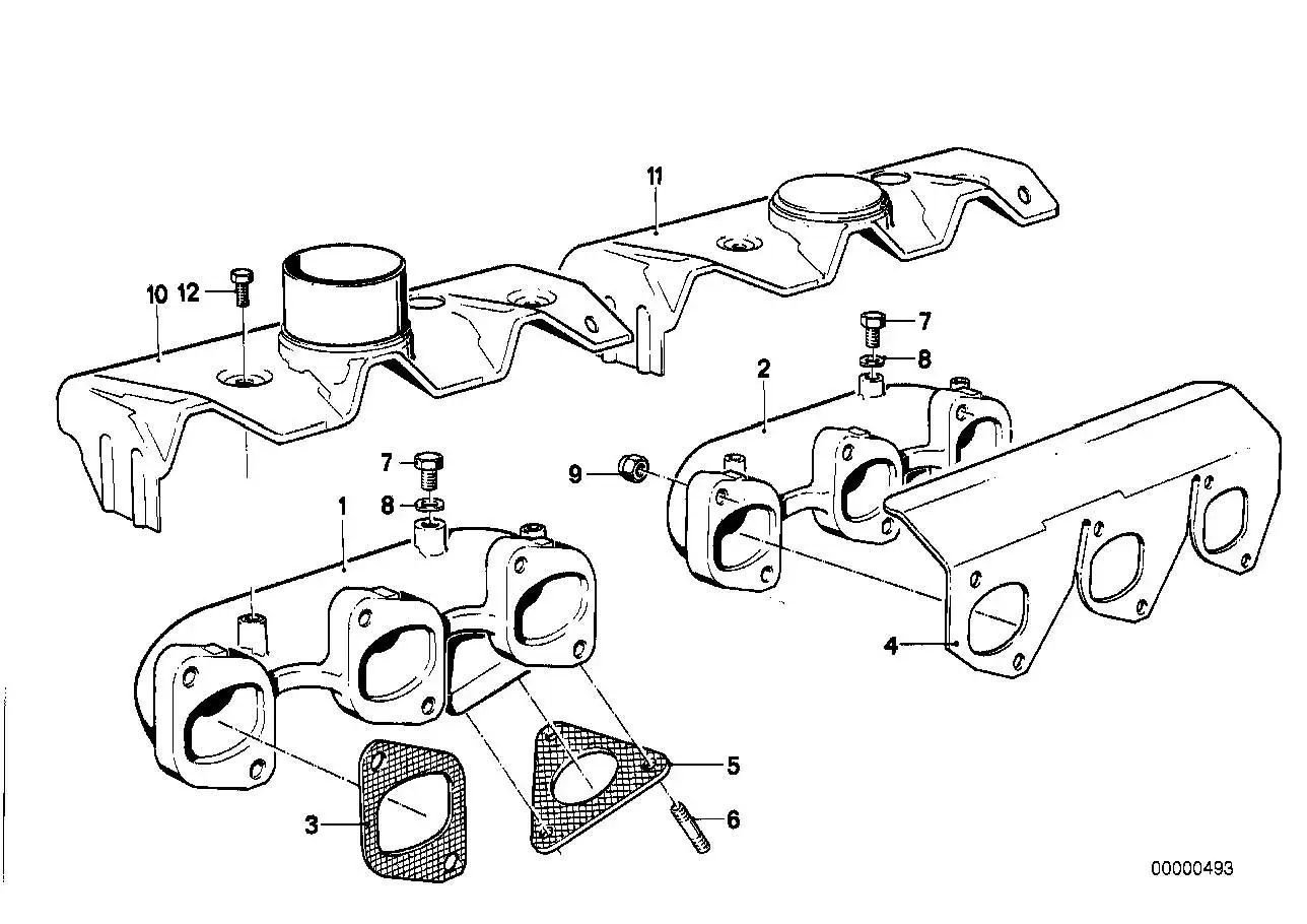 BMW Abgaskrümmer E23 E24 E28 11621708791