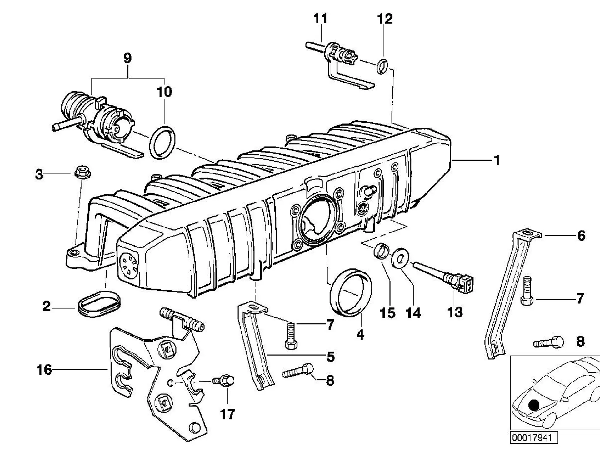 BMW Anschlussstück E34 E36 11611730265