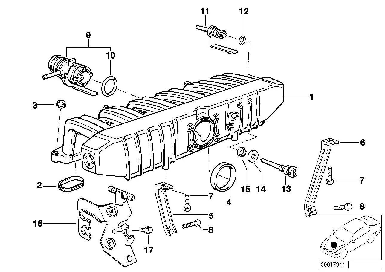 BMW Dichtung E34 E36 11611720740 - Z3 E36, 5er E34