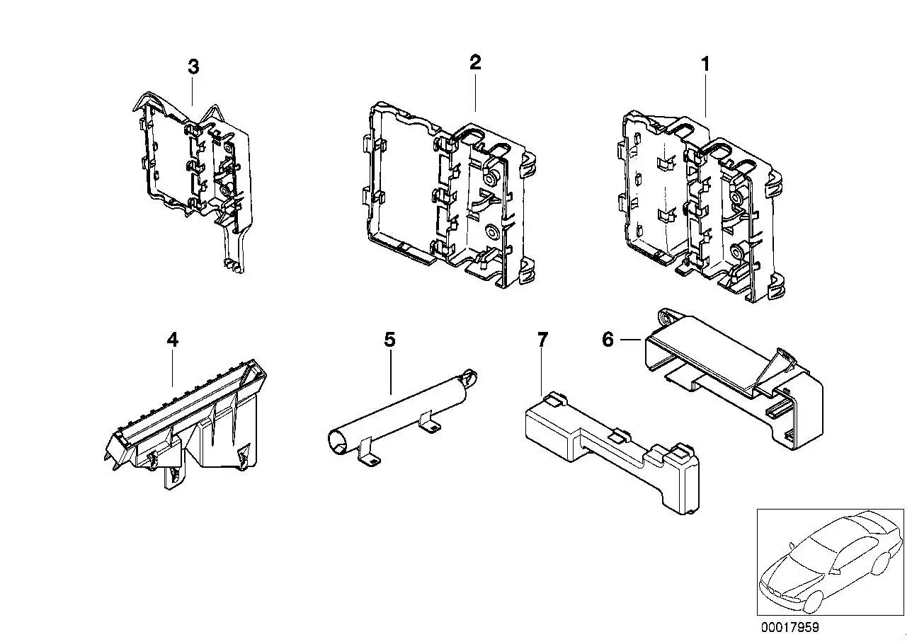 BMW Halter Heckklappenscharnier E38 61138366576