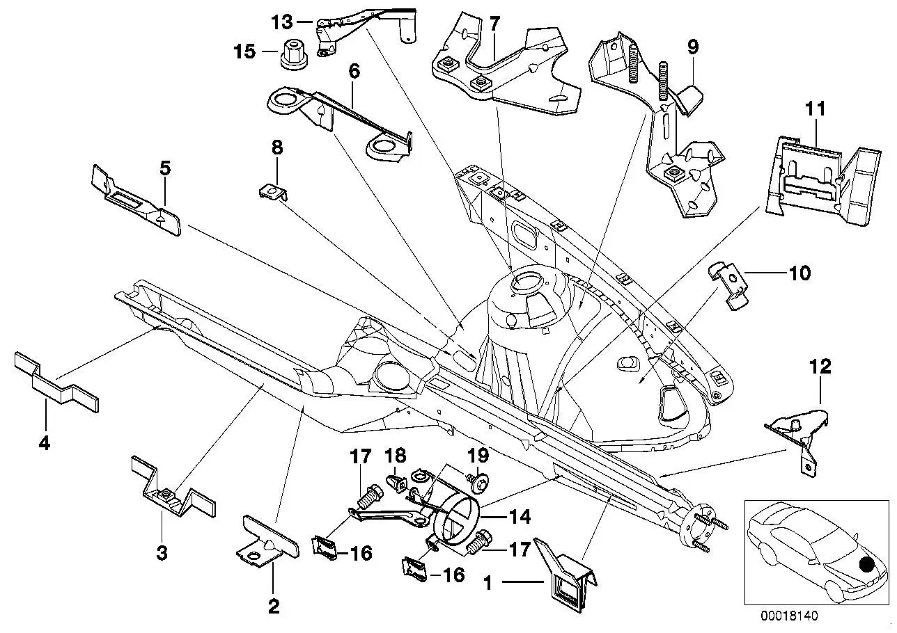 BMW Halter Fanfare E39 41118241091
