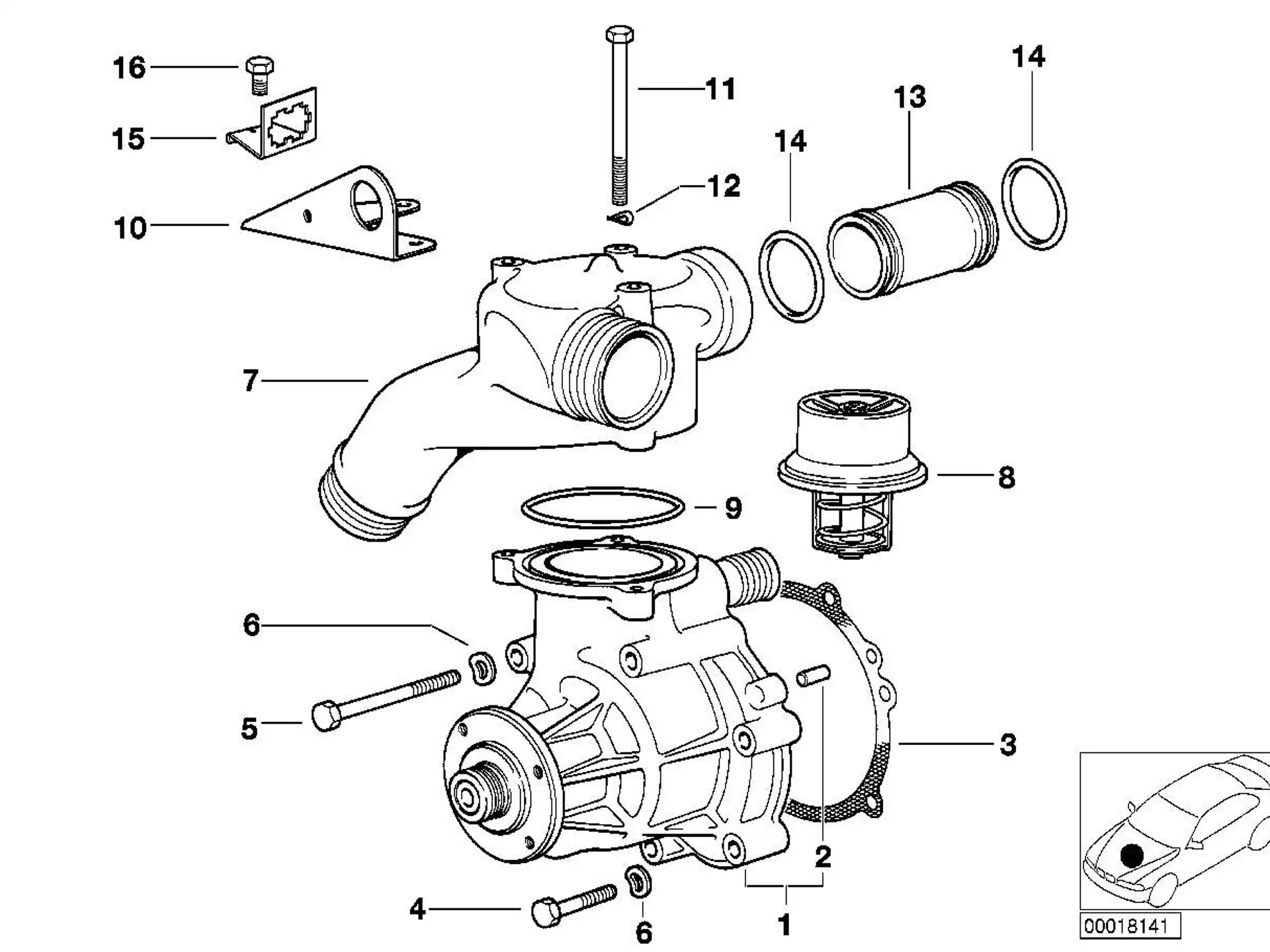 BMW Thermostat E36 E46 E85 E86 11531318274