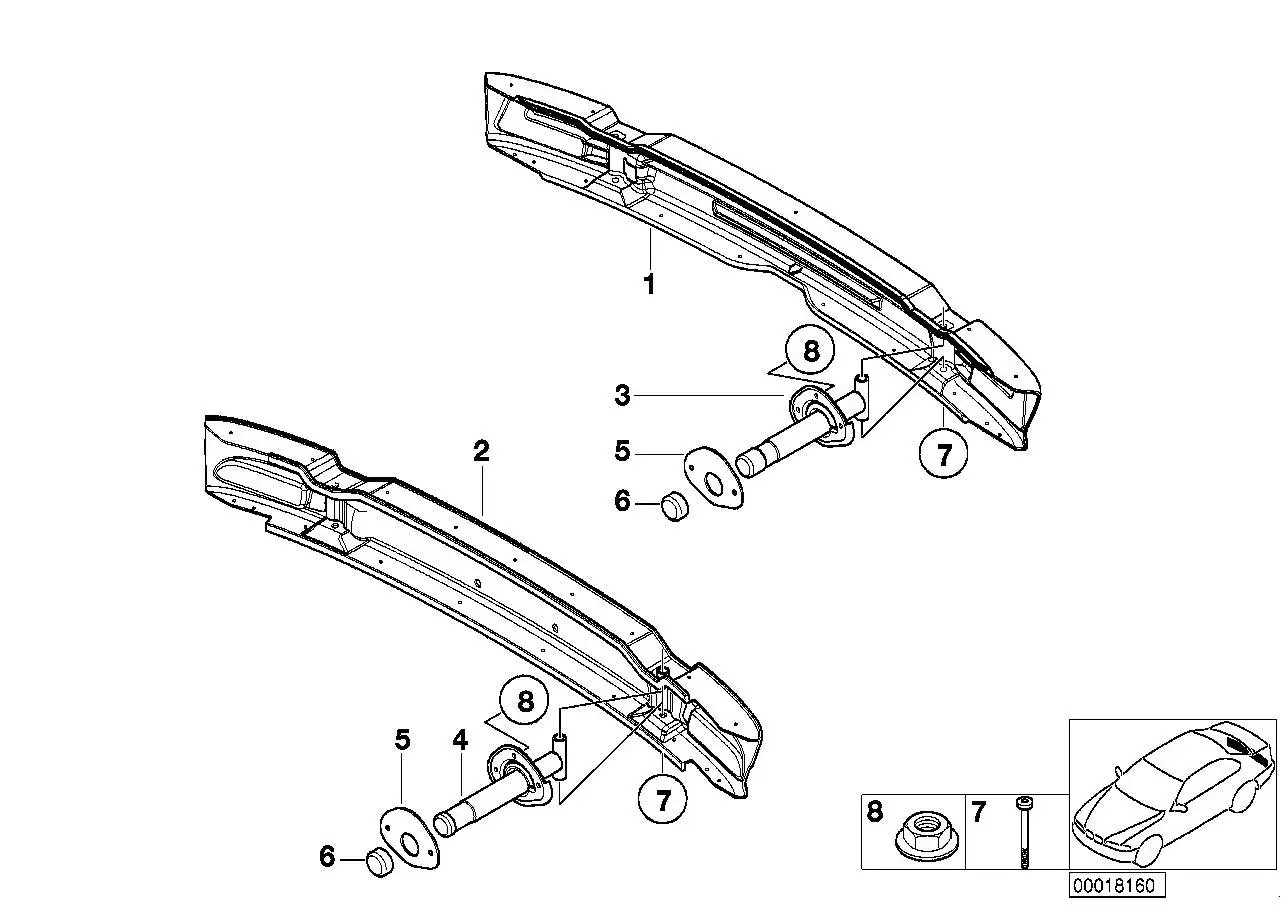 BMW Dichtung E46 E85 E86 51128254202 - 3er E46 Cabrio - Compact -